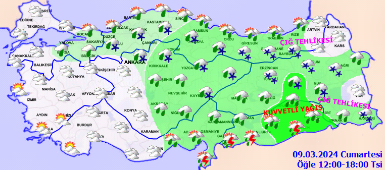 Meteoroloji'den kuvvetli yağış uyarısı! Hava daha da soğuyacak... İşte 9 Mart Cumartesi hava durumu raporu 5