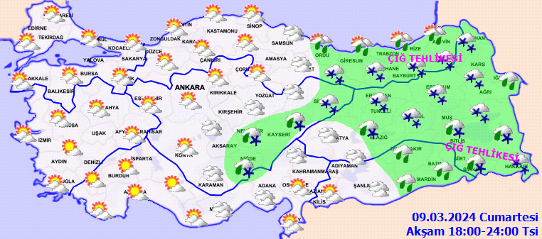 Meteoroloji'den kuvvetli yağış uyarısı! Hava daha da soğuyacak... İşte 9 Mart Cumartesi hava durumu raporu 6