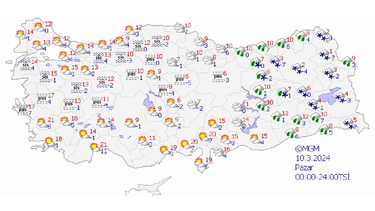Meteoroloji don ve çığ uyarısı yaptı! İşte 10 Mart 2024 yurt genelinde hava durumu! 1