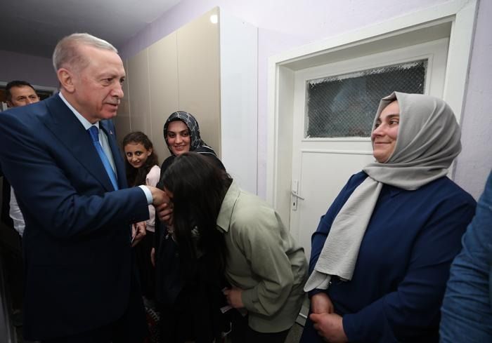 Başkan Erdoğan'dan Taş ailesine ziyaret: İftarda konuk oldu 1