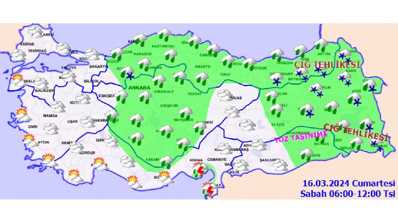 16 Mart 2024 Türkiye geneli hava durumu | İşte il il hava durumu... 2