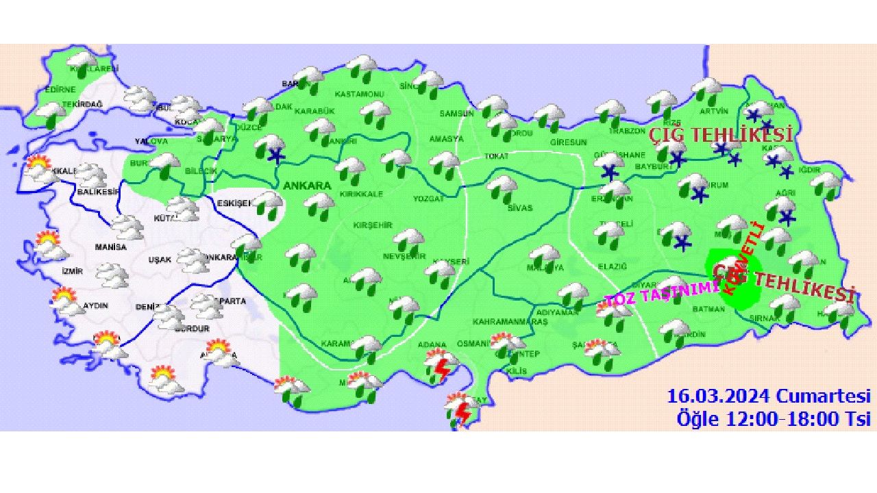 16 Mart 2024 Türkiye geneli hava durumu | İşte il il hava durumu... 3