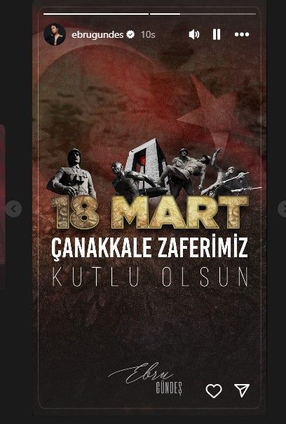 Ünlülerden 18 Mart Çanakkale Deniz Zaferi'nin 109. yıl dönümünde peş peşe paylaşım! 2