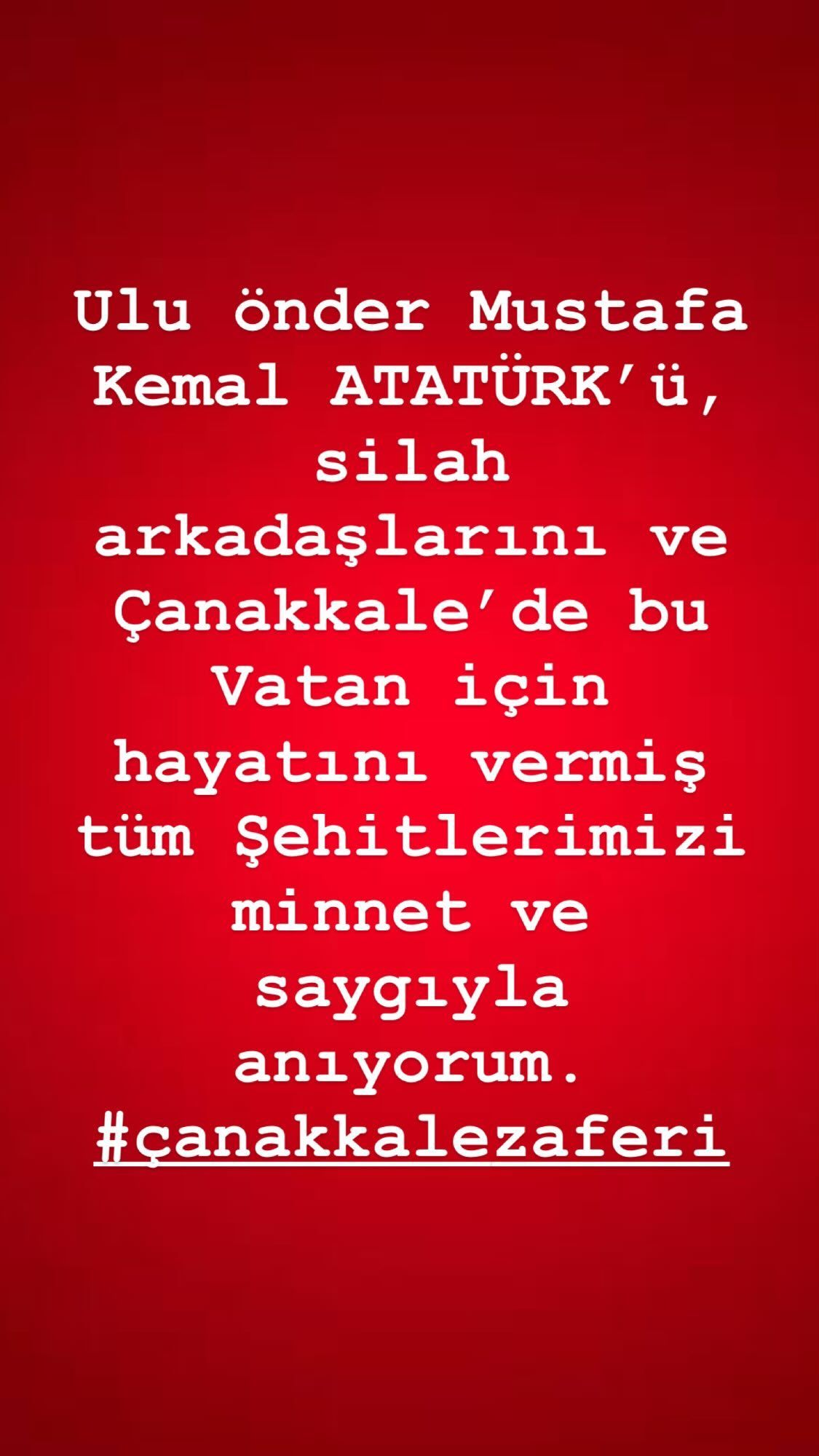 Ünlülerden 18 Mart Çanakkale Deniz Zaferi'nin 109. yıl dönümünde peş peşe paylaşım! 7