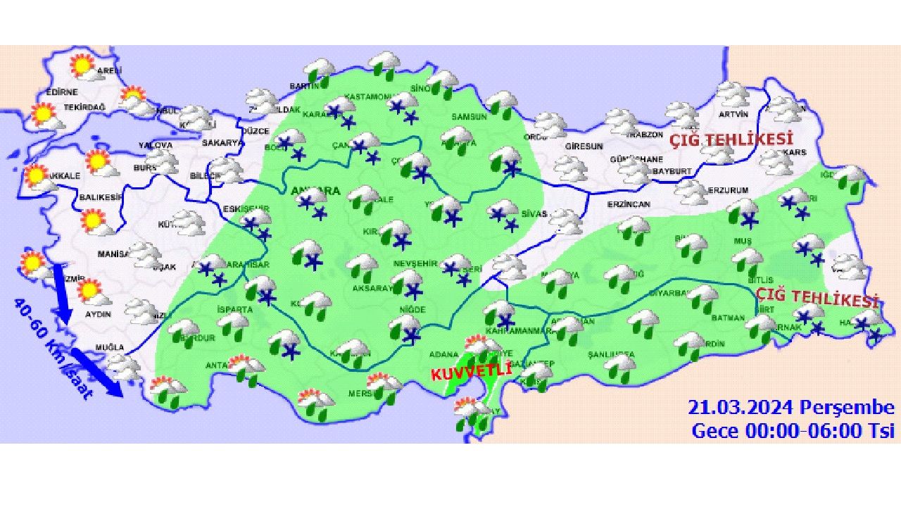 21 Mart 2024 Meteoroloji'den yurt genelinde yağmur ve kar uyarısı geldi! O illerde yaşayanlar dikkat! 2