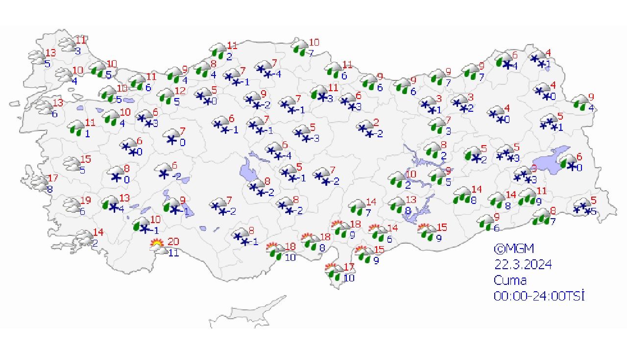 22 Mart 2024 Cuma Türkiye genelinde hava durumu! | İşte uyarı yapılan o iller... 1