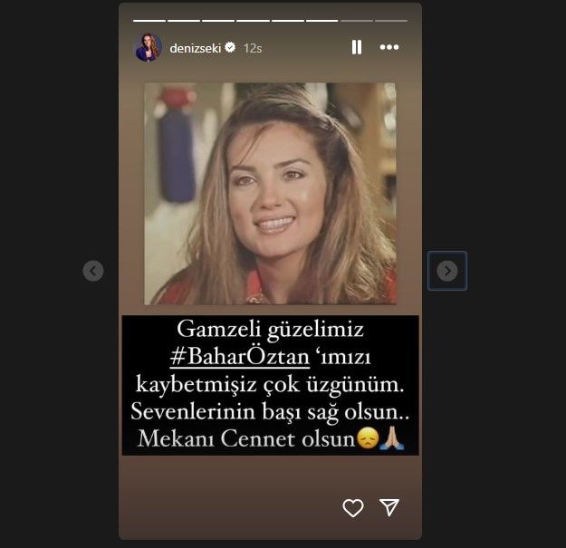 Ölümüyle sanat dünyasını yasa boğdu! Ünlülerden Yeşilçam'ın gamzeli güzeli Bahar Öztan'a veda paylaşımı! 6