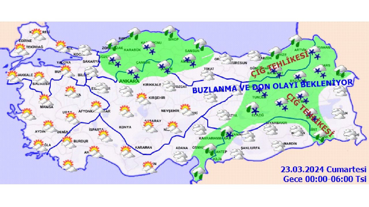 23 Mart 2024 yurt genelinde hava durumu | Kuvvetli yağmur, su baskını, buzlanmaya karşı tedbirinizi alın! 3