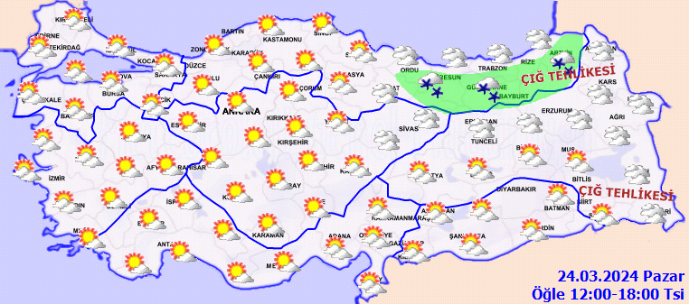 Meteorolojiden çığ düşmesine karşı uyarı! İşte il il hava durumu tahminleri 3