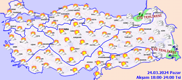Meteorolojiden çığ düşmesine karşı uyarı! İşte il il hava durumu tahminleri 4