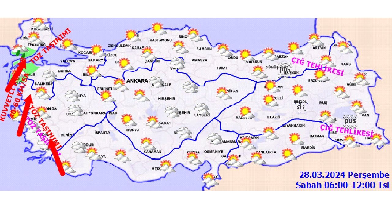 28 Mart 2024 Meteoroloji hava durumu raporunu paylaştı! İşte il il hava durumu... 2
