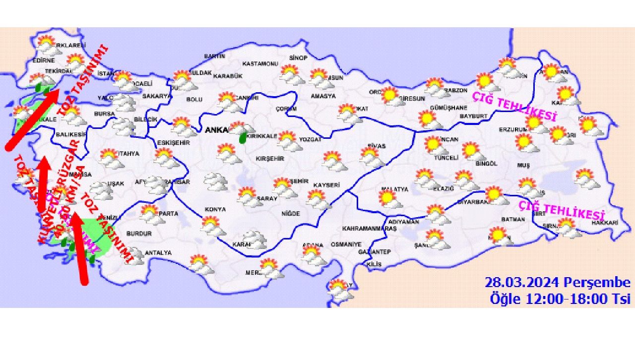 28 Mart 2024 Meteoroloji hava durumu raporunu paylaştı! İşte il il hava durumu... 4