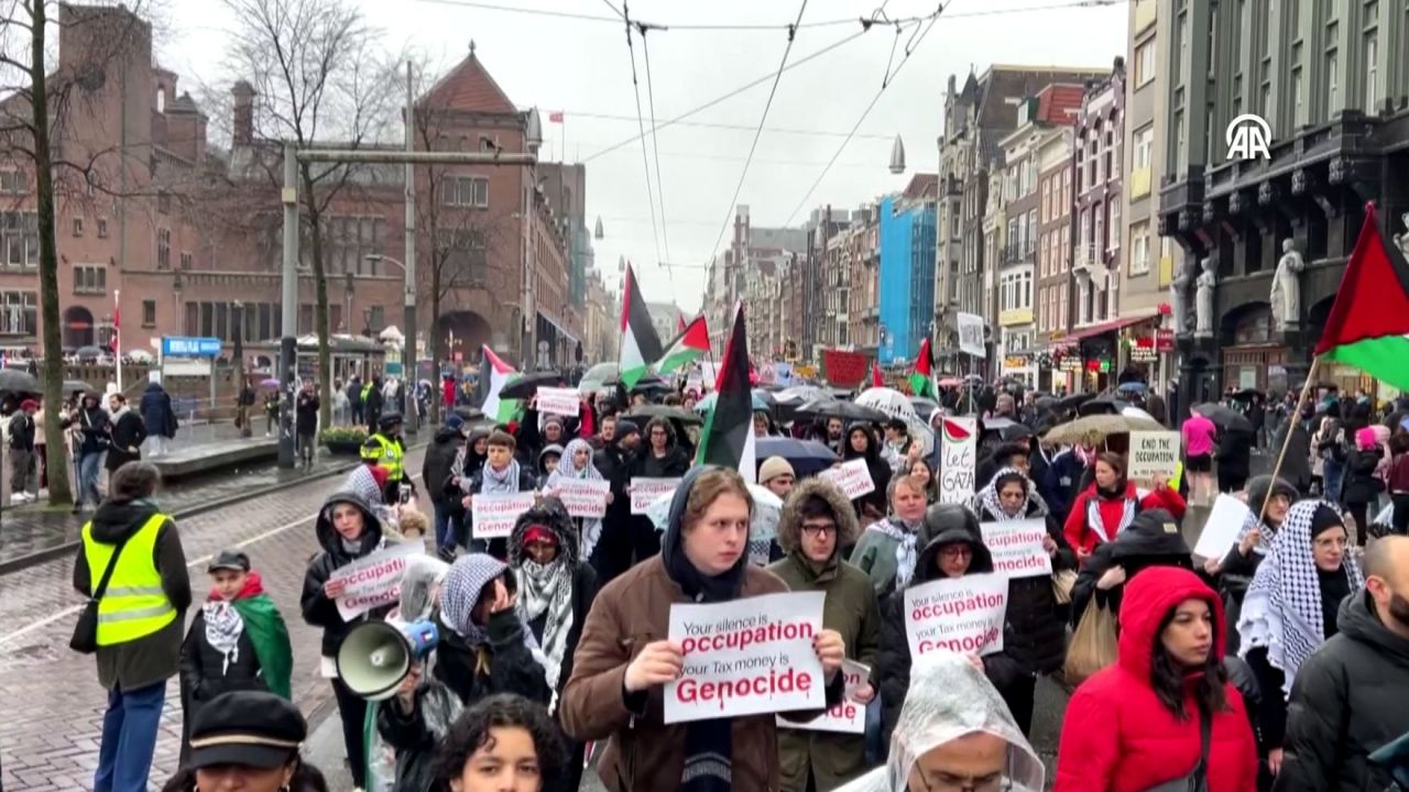 Avrupa Gazze için ayakta! Almanya- Fransa- Hollanda... Sokaklarda 'derhal ateşkes' çağrısı 9