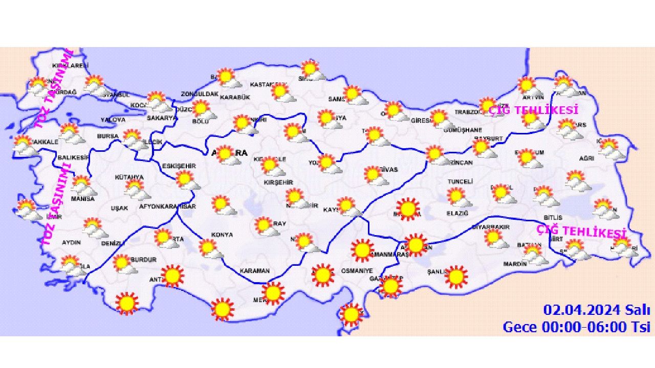 2 Nisan 2024 Türkiye geneli hava durumu | İşte il il beklenen sıcaklıklar... 3