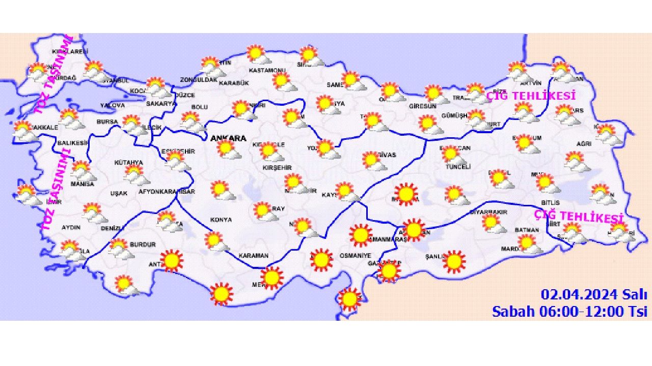 2 Nisan 2024 Türkiye geneli hava durumu | İşte il il beklenen sıcaklıklar... 2