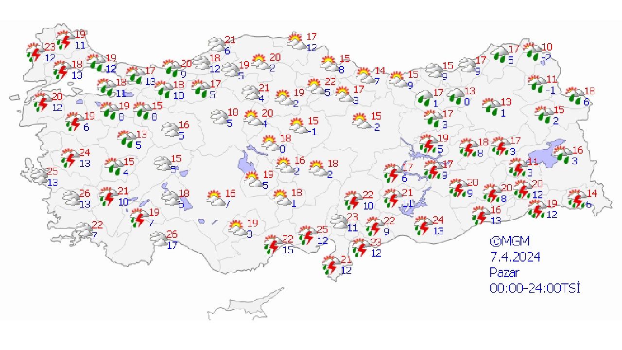 6 Nisan 2024 Türkiye geneli hava durumu | İşte il il beklenen hava sıcaklıkları... 1