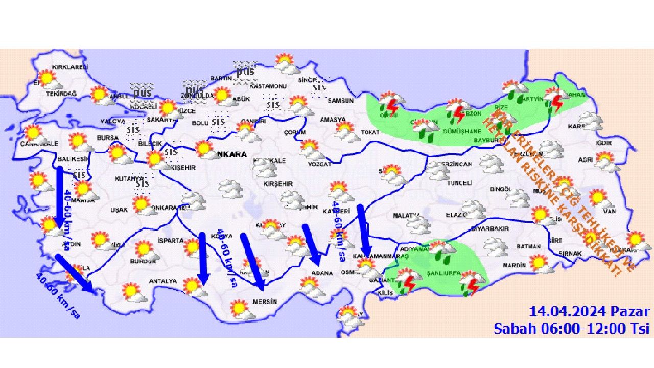 14 Nisan 2024 Pazar Türkiye geneli hava durumu | İşte il il hava durumu... 4