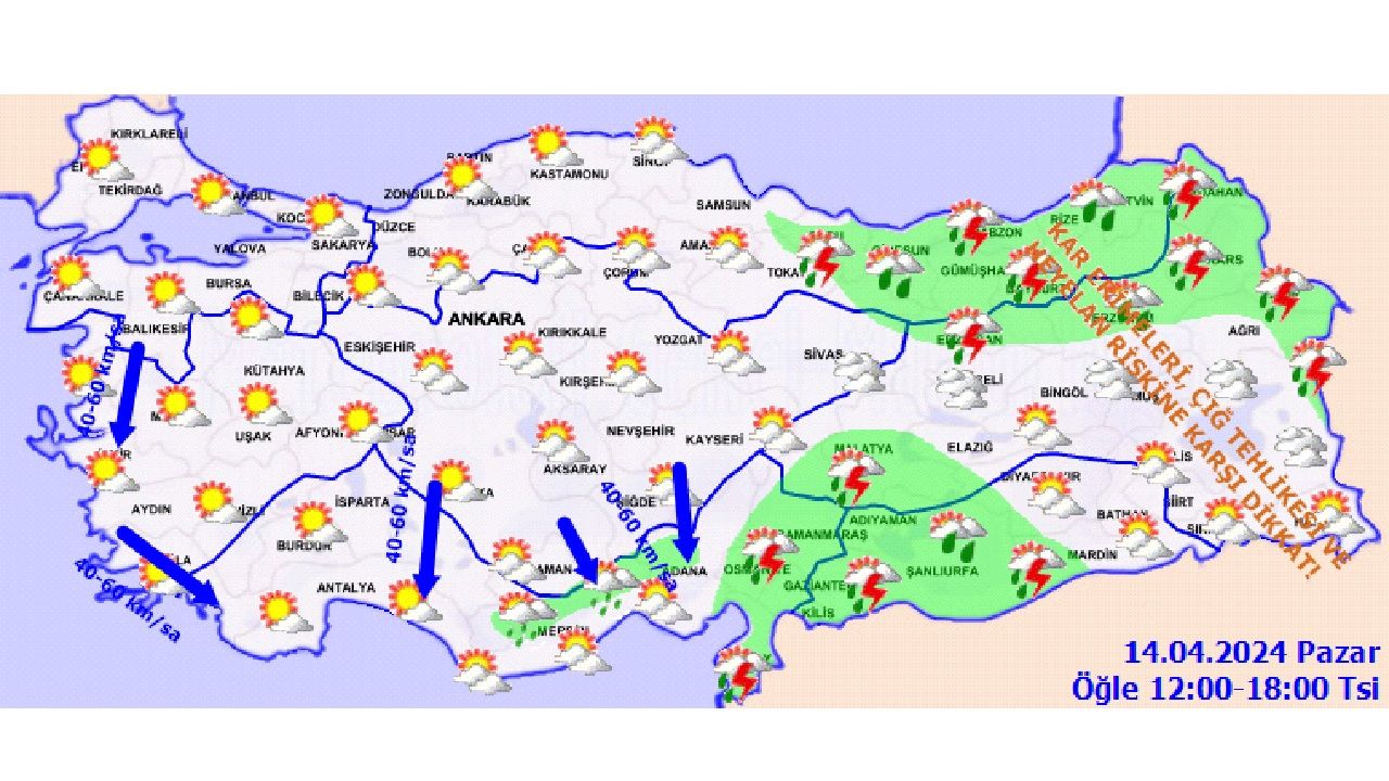 14 Nisan 2024 Pazar Türkiye geneli hava durumu | İşte il il hava durumu... 2