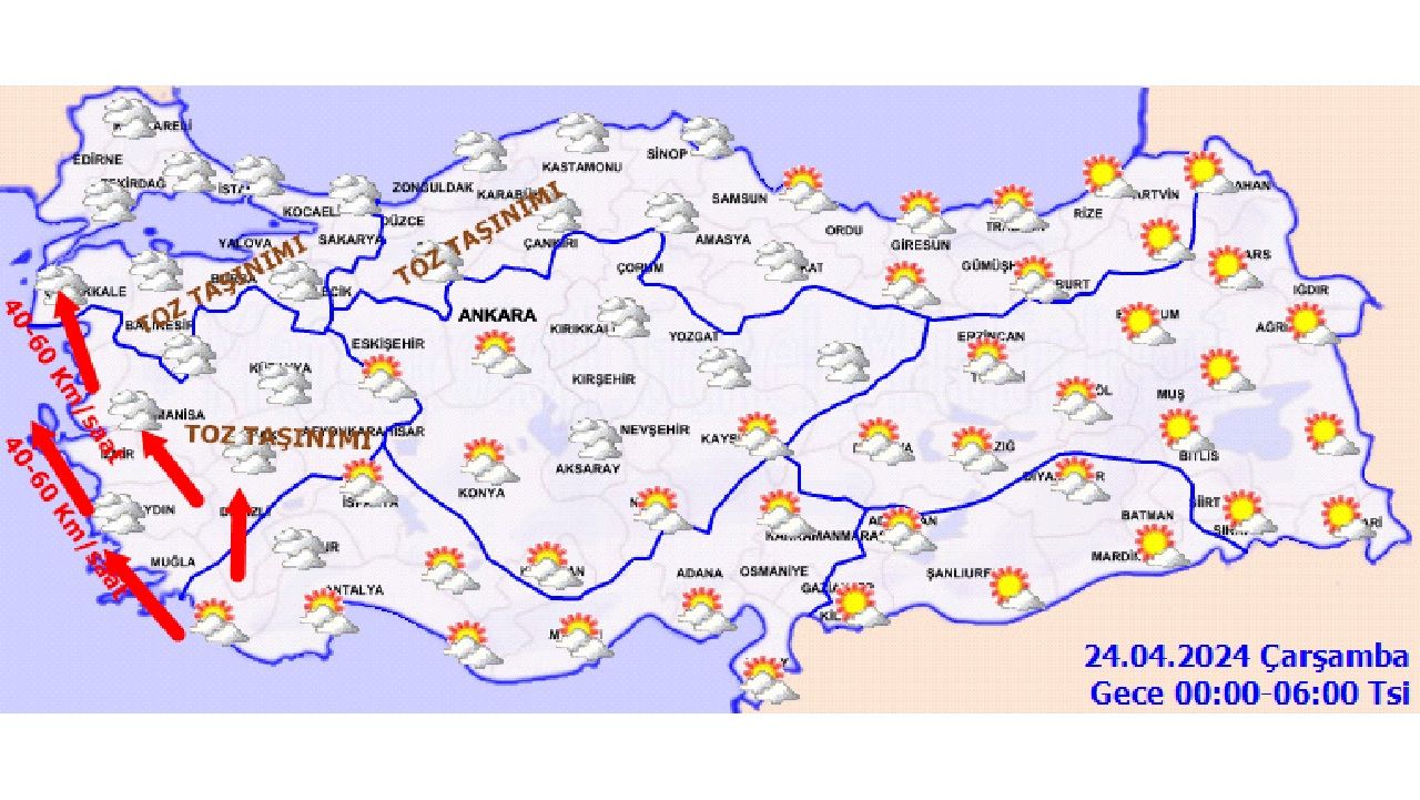 24 Nisan 2024 Türkiye geneli hava durumu! İşte il il beklenen hava sıcaklıkları... 2