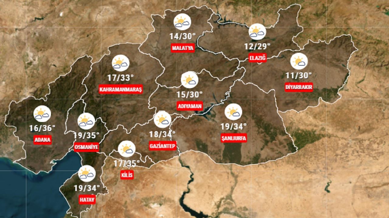24 Nisan 2024 Çarşamba deprem bölgesi hava durumu! Sıcak havaya dikkat! 1