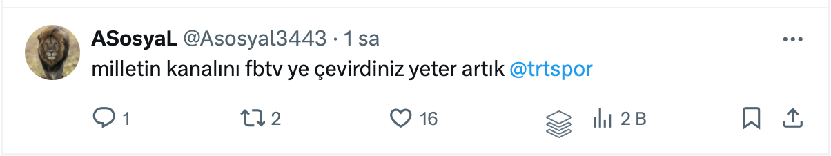 TRT Spor yorumcusundan olay yaratan yorum! “Rakip Fenerbahçe olsaydı engel olmaya çalışırlardı ama…” Sosyal medyada Galatasaraylıları isyan ettirdi 8