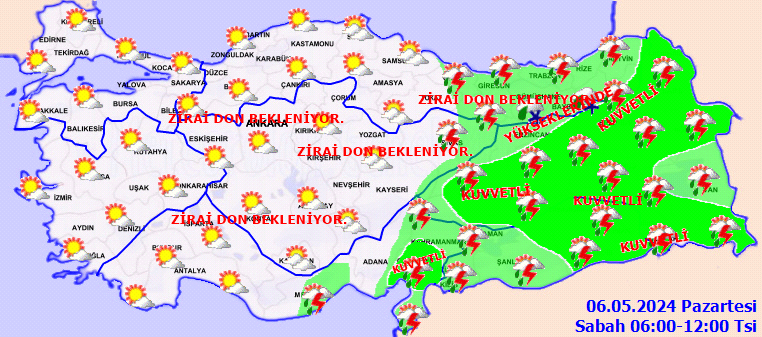 Meteorolojiden 18 il için kuvvetli yağış uyarısı! Zirai dona dikkat 2
