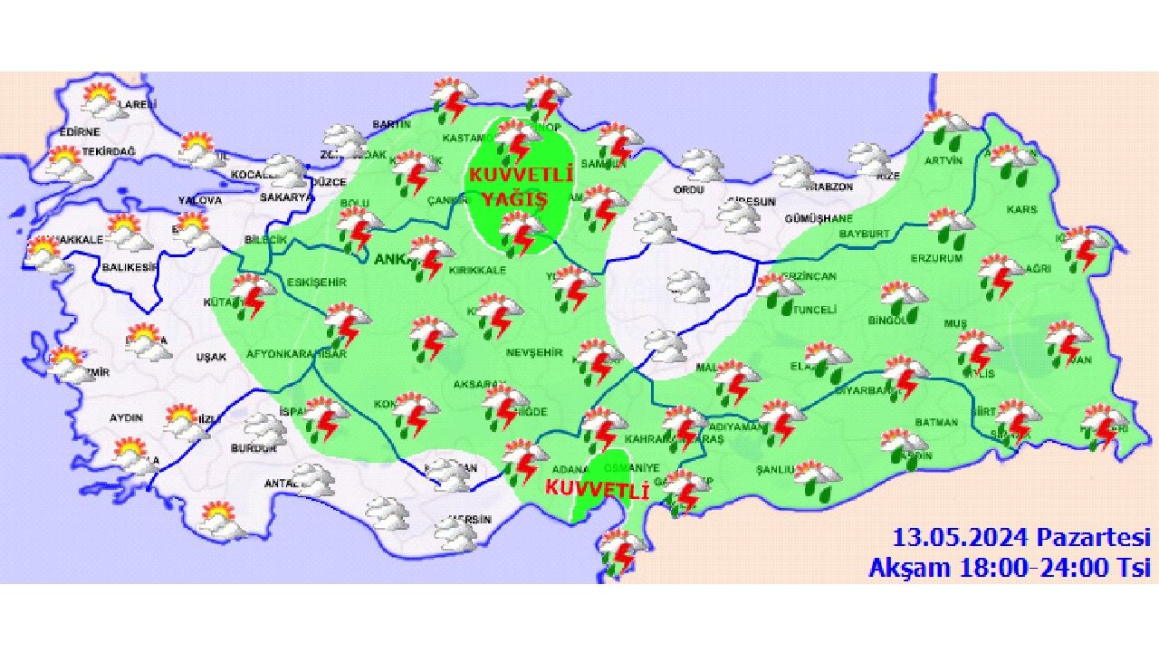 14 Mayıs 2024 Salı Türkiye geneli hava durumu! İşte yağış beklenen o iller... 3