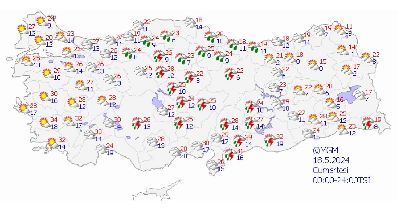 18 Mayıs 2024 Türkiye geneli hava durumu | İşte il il hava durumu... 2
