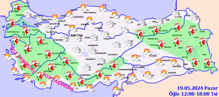 Meteorolojiden birçok il için toz taşınımı ve sağanak yağış uyarısı! 3