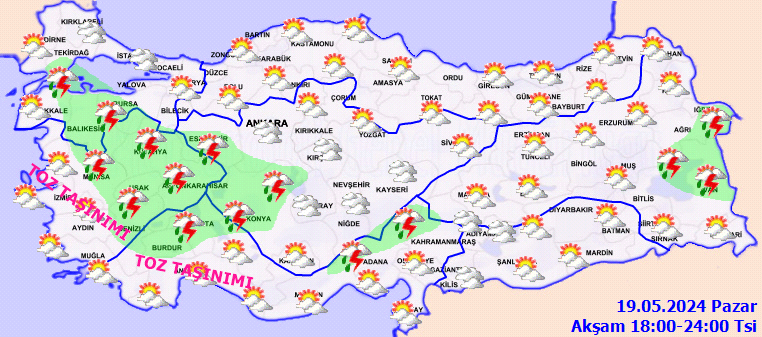 Meteorolojiden birçok il için toz taşınımı ve sağanak yağış uyarısı! 4
