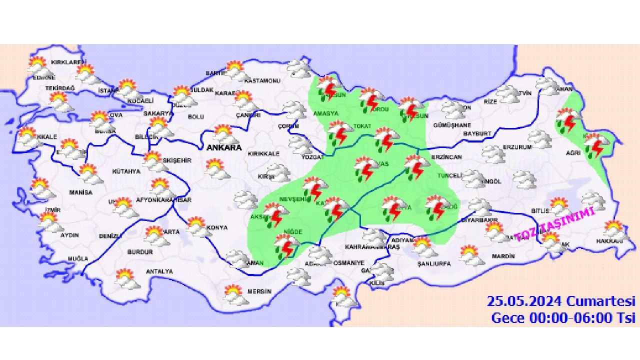 25 Mayıs 2024 Yurt geneli hava durumu! Meteoroloji'den o illerde yaşayanlara kuvvetli yağış ve rüzgar uyarısı geldi! 2