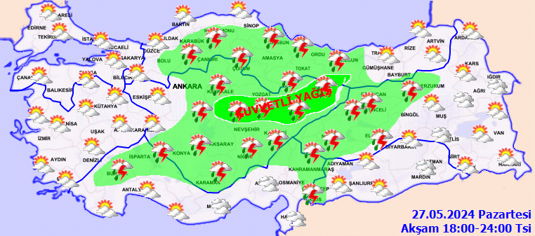 Meteorolojiden 13 il için kuvvetli yağış uyarısı! 4