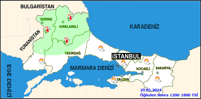 İstanbul hava durumu 29 Mayıs 2024 Çarşamba 3