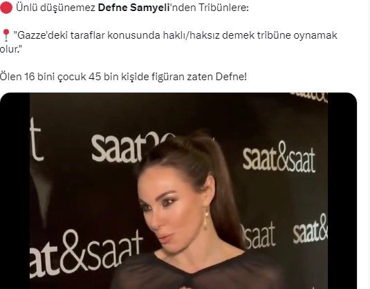 Defne Samyeli'den tepki çeken "Filistin" yorumu! Lafı evirdi, çevirdi İsrail için tek kelime etmedi! Eleştirenleri ''Tribünlere oynuyorlar'' diyerek suçladı 6