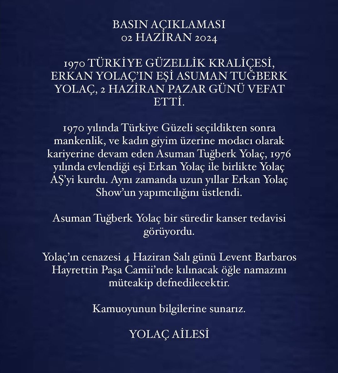 Erkan Yolaç'ın ölümünden 17 gün sonra eşi Asuman Yolaç da vefat etti 2