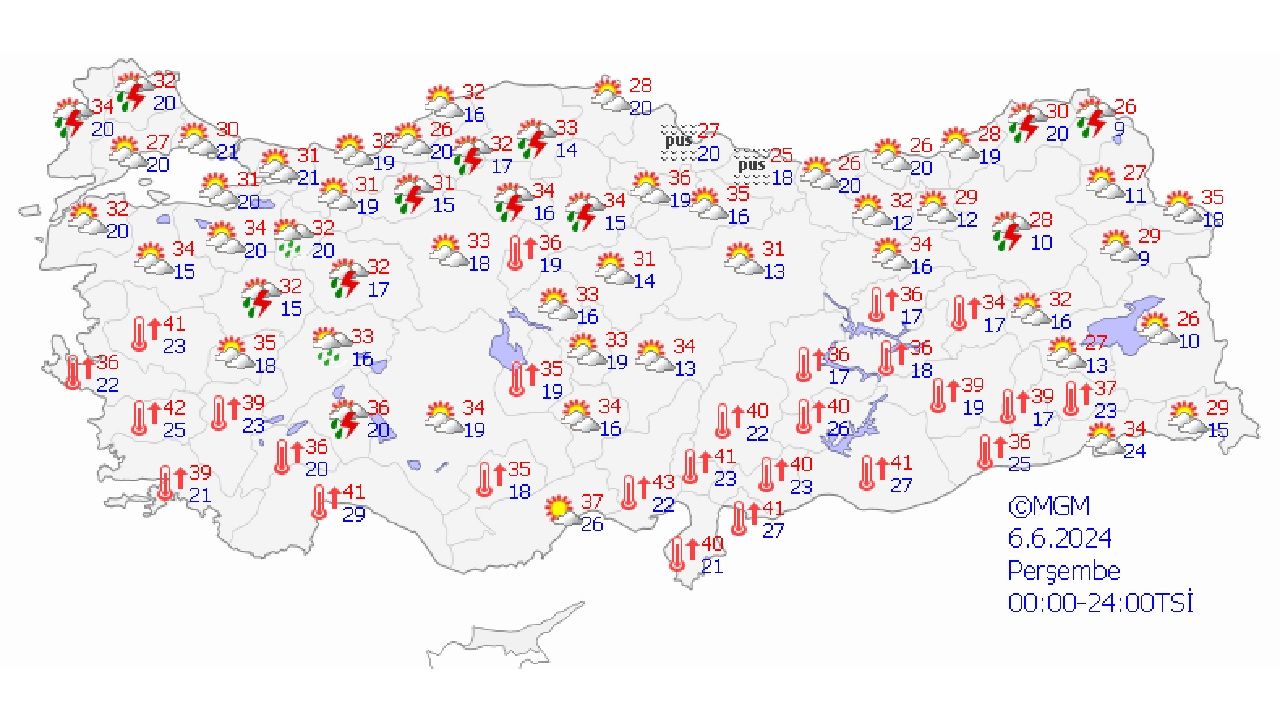 Meteoroloji açıkladı: 6 Haziran 2024 Perşembe günü sıcaklıklar mevsim normalleri üzerinde seyredecek! İşte beklenen hava durumu... 2