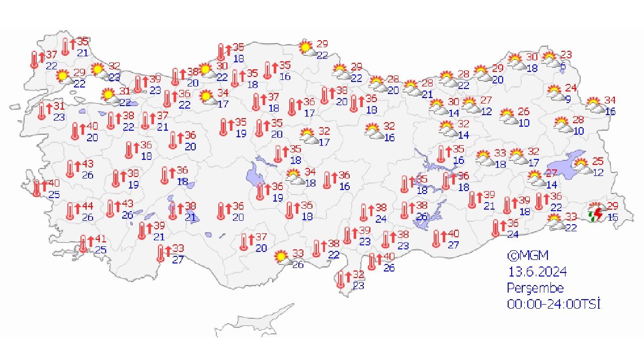 13 Haziran 2024 Perşembe Türkiye geneli hava durumu! İşte il il hava durumu... 1