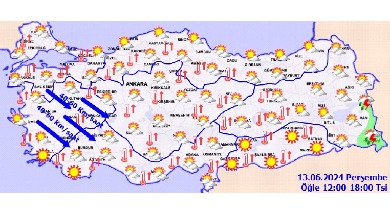 13 Haziran 2024 Perşembe Türkiye geneli hava durumu! İşte il il hava durumu... 3