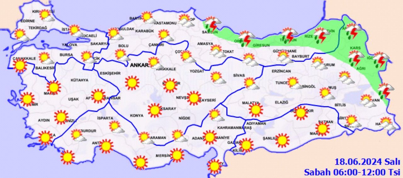 Sıcak bunaltacak! İşte 18 Haziran yurt geneli hava durumu 2