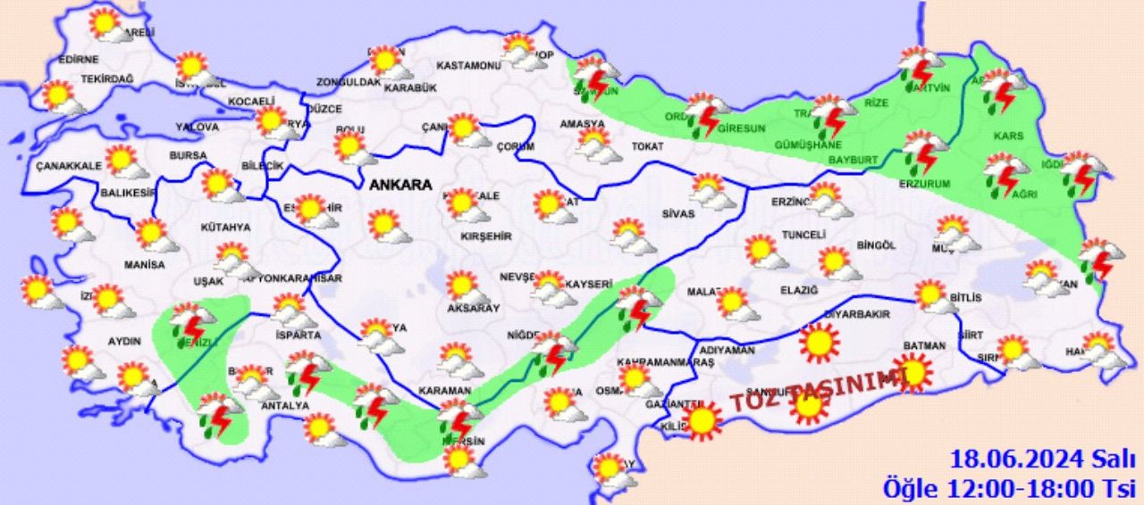 Sıcak bunaltacak! İşte 18 Haziran yurt geneli hava durumu 3