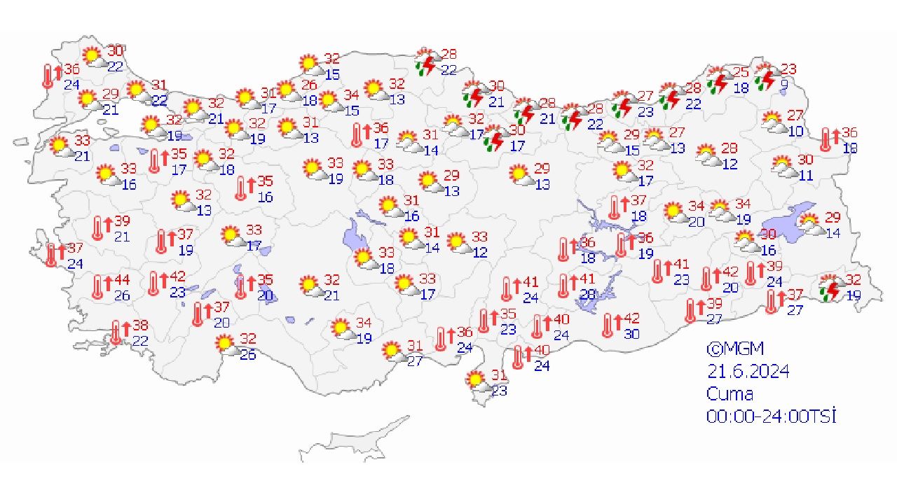22 Haziran 2024 Meteoroloji Türkiye geneli hava durumu raporunu yayınladı! İşte beklenen sıcaklıklar... 2