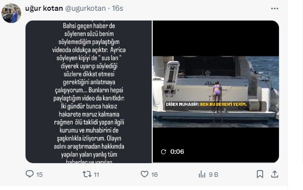"Ben bu Beren'i yerim" sözü tepki çekmişti! İddiaların odağındaki muhabir ayrıntıları paylaştı 5