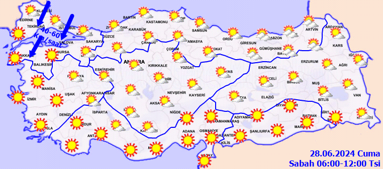 Meteorolojiden sıcaklık, fırtına ve yağmur uyarısı! 2