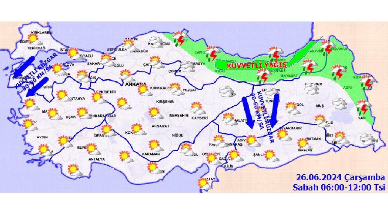 1 Temmuz 2024 Türkiye geneli hava durumu raporu yayınlandı! İşte il il hava durumu... 3