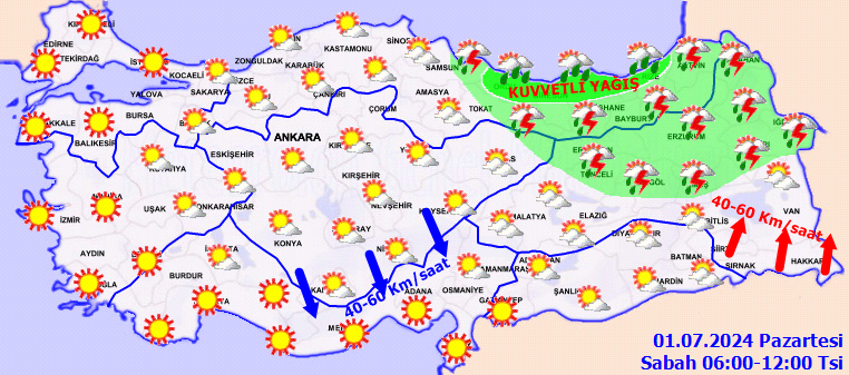 Meteorolojiden 10 il için sarı kodlu uyarı! Kuvvetli yağış ve fırtına geliyor 2