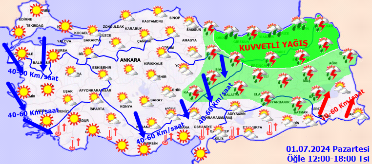 Meteorolojiden 10 il için sarı kodlu uyarı! Kuvvetli yağış ve fırtına geliyor 3