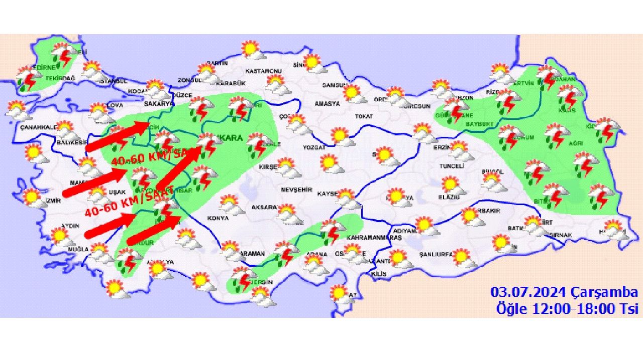 3 Temmuz 2024 Türkiye geneli hava durumu! İşte il il hava durumu... 4