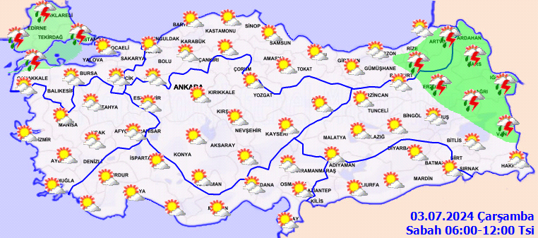 Meteorolojiden sağanak yağış ve fırtına uyarısı! 2