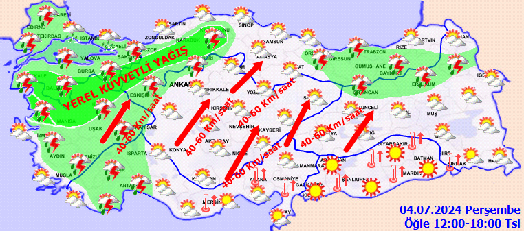 Kavurucu sıcaklara kısa bir mola! Meteorolojiden 4 il için kuvvetli yağış uyarısı 3