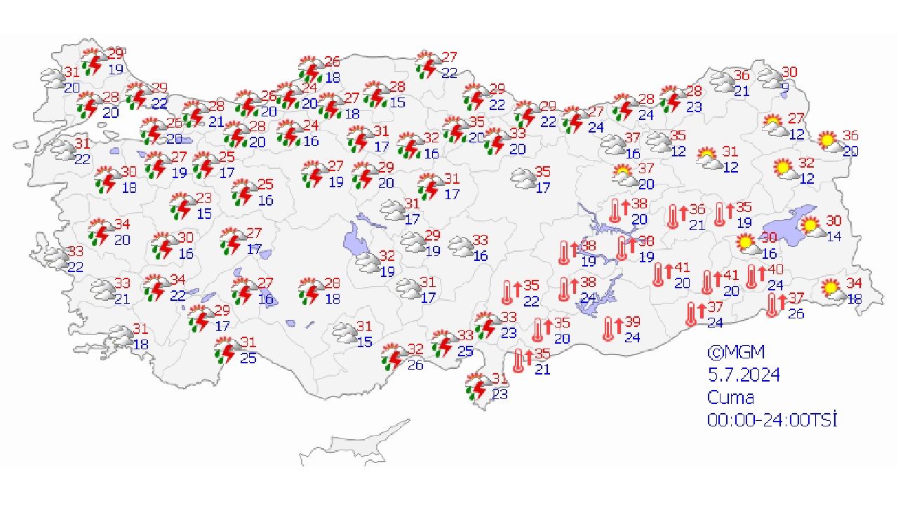 5 Temmuz 2024 Türkiye geneli hava durumu! İşte il il hava durumu... 2